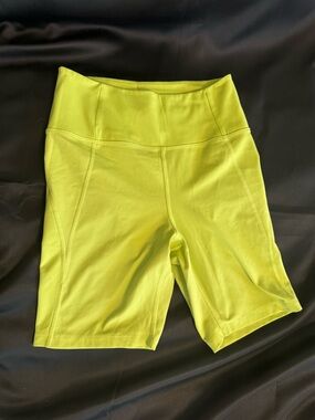 girlfriend collective High-Waist Lime Green Women’s Bike Shorts